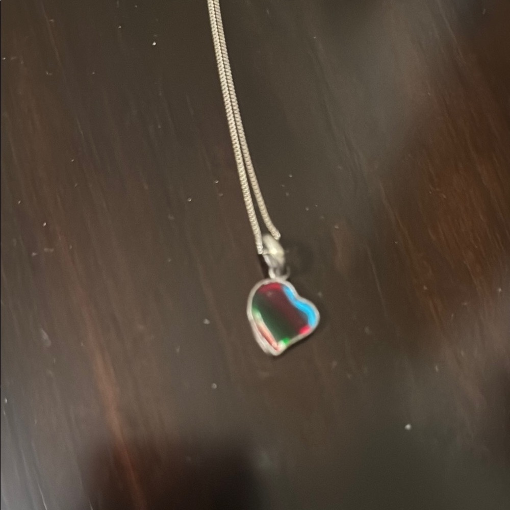 Elegant Silver Heart Pendant Necklace